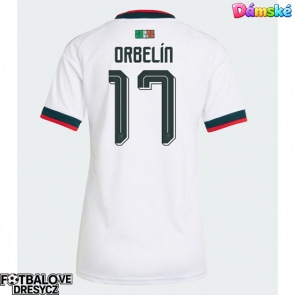 Mexiko Orbelin Pineda #17 Dámské Venkovní Dres MS 2026 Krátký Rukáv